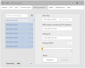 Internet Exchange configuration