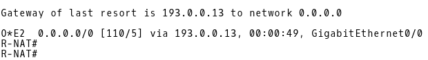 Default Route via R1 Installed in RT of R-NAT