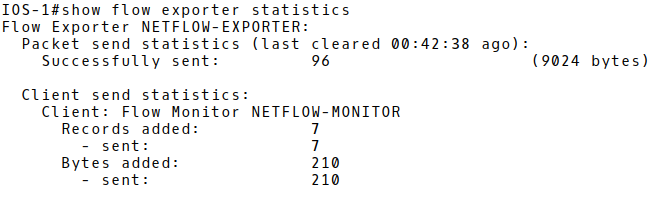 Displaying Flow Exported Statistics