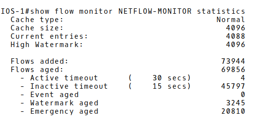 Flow Monitor Statistics