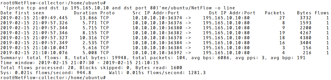 Flow Records of Successful Login Attempt to WordPress