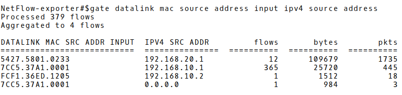 Flow Cache with Three Records