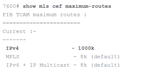 New TCAM Allocation After Reboot
