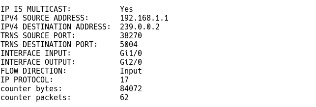 Flow Cache with Multicast Flow