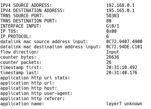 Reverse Shell Flexible NetFlow Record