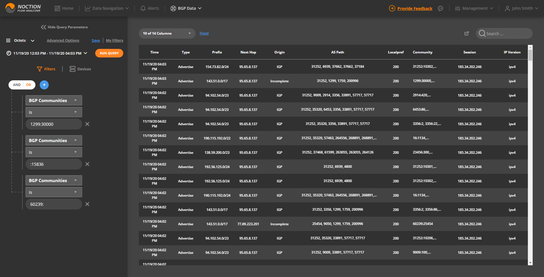 BGP Community Filtering