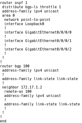 BGP LS Configuration