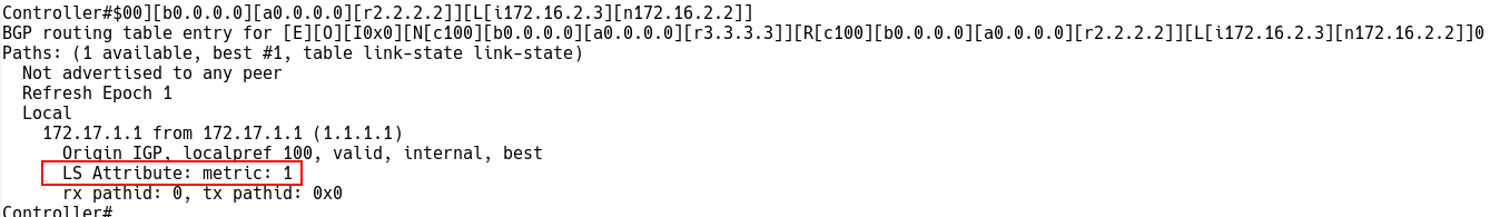 Checking Link Descriptor Route on Controller