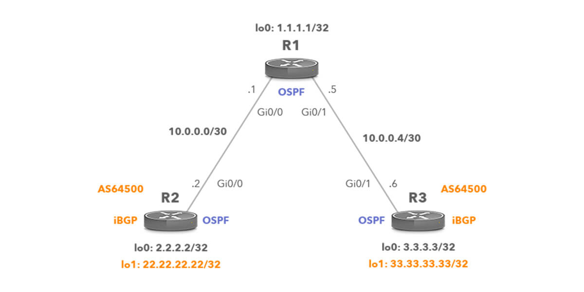 Network Topology with iBGP Peers