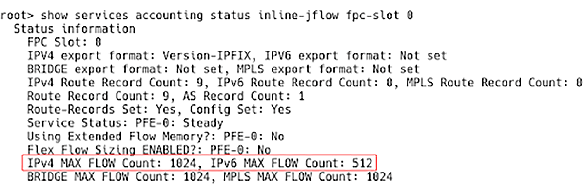 Flow Tables Juniper