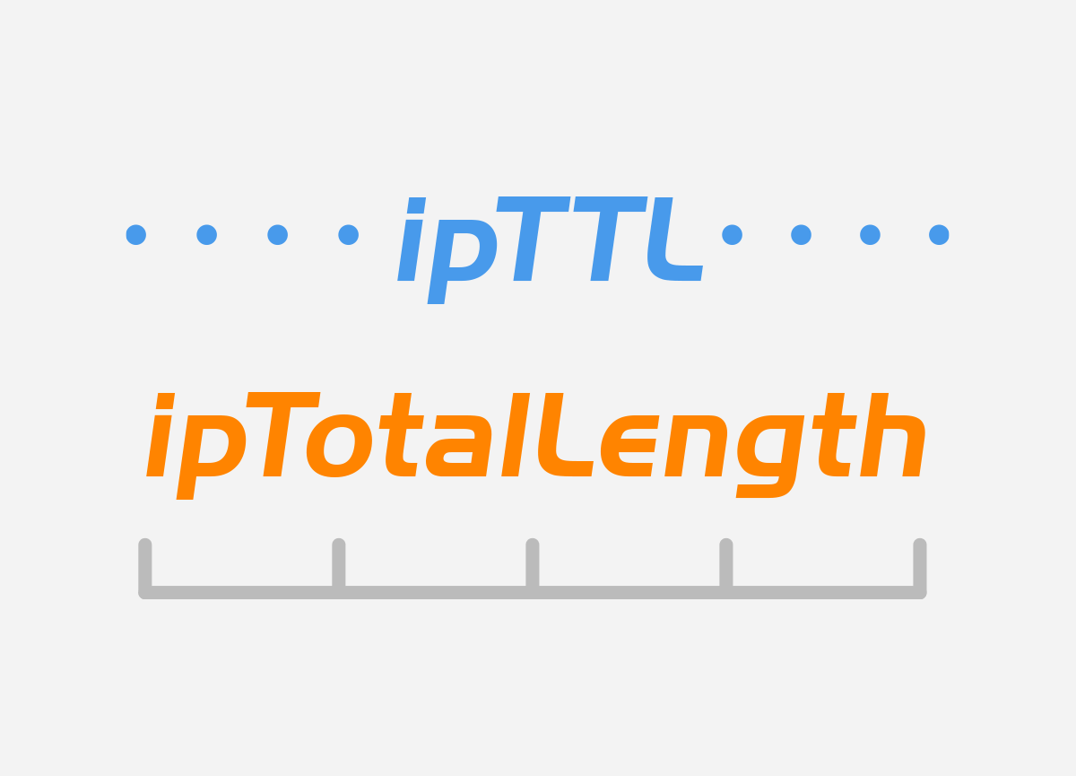 ipTTL ipTotalLength