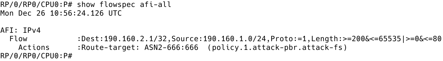 FlowSpec Rule on Controller