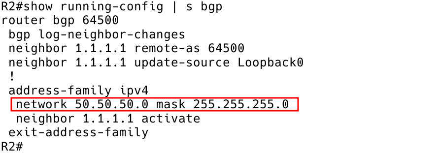 network statement