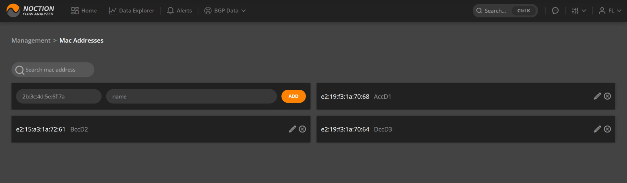 mac addresses