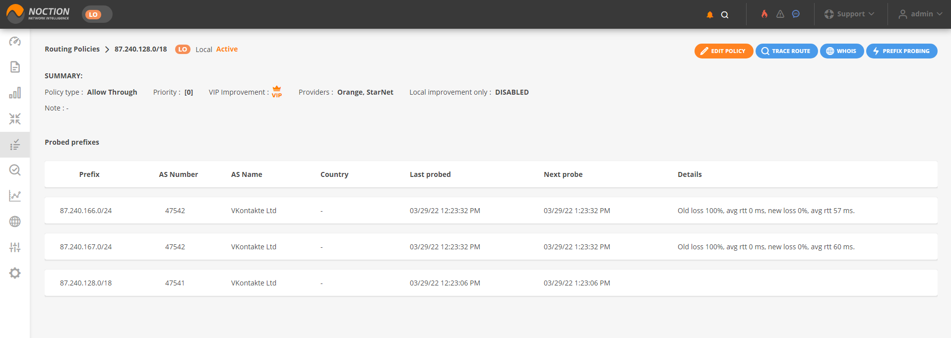 GMI Detailed Routing Policy