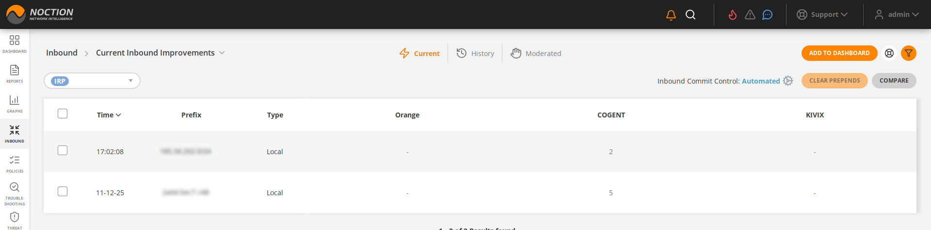 GMI Current Inbound Improvements