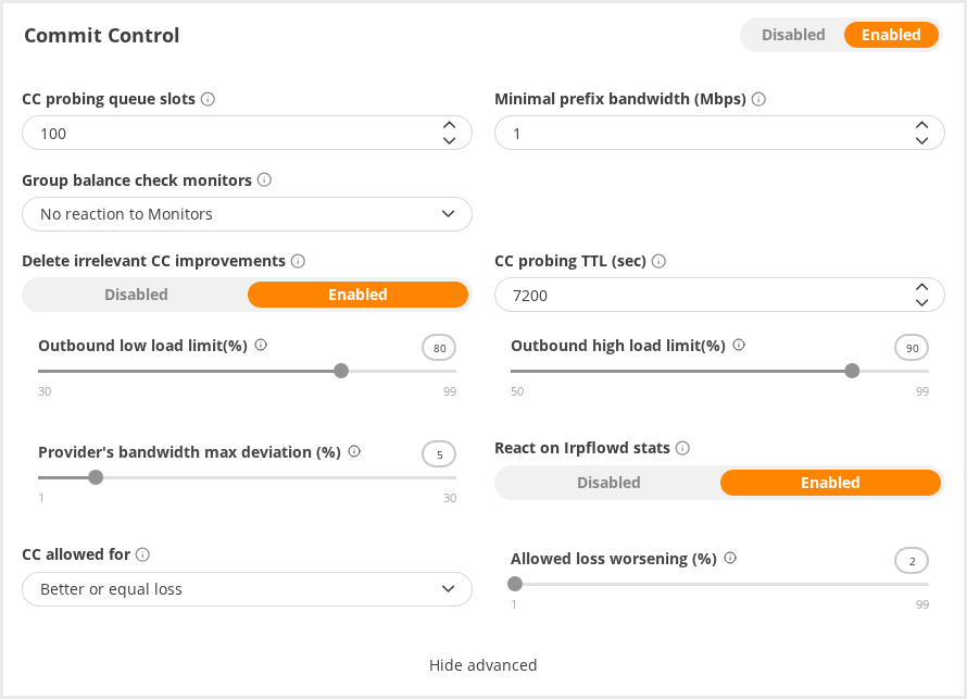GMI Commit Control Configuration