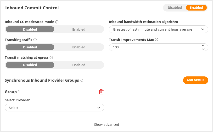 GMI Inbound Commit Control Configuration