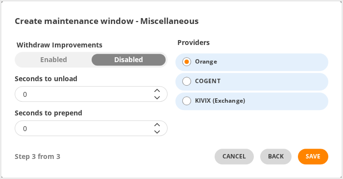 Create Maintenance Window Miscellaneous