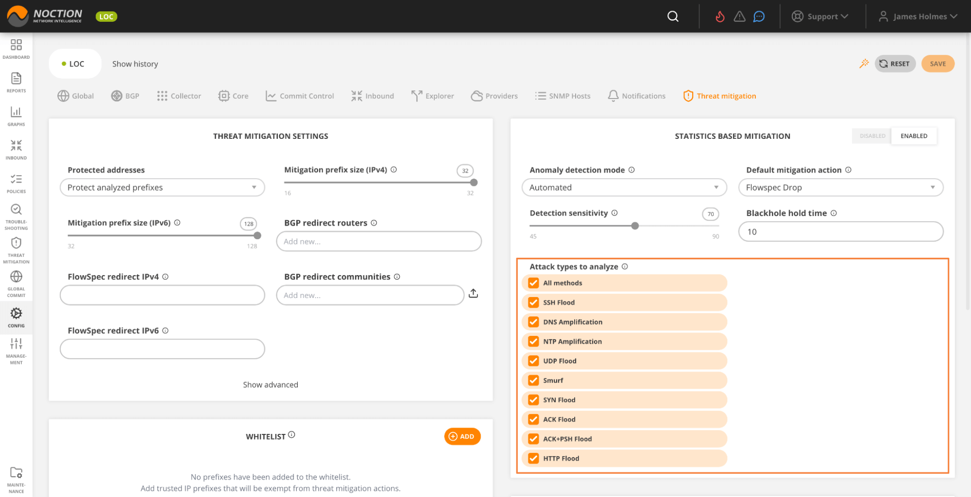 Attack Vectors Detected by AAD